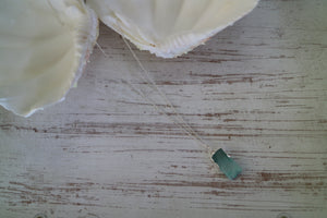 Blue Druzy Quartz Silver Necklace