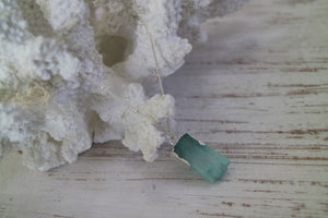 Blue Druzy Quartz Silver Necklace