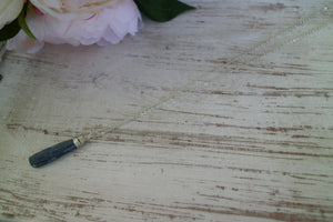 Kyanite Gemstone Silver Necklace