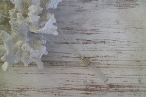 Selenite Crystal Silver Necklace