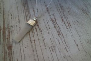 Selenite Crystal Silver Necklace