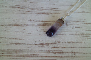 Amethyst Druzy Silver Necklace