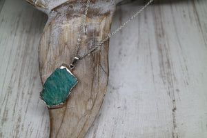 Amazonite Gemstone Silver Necklace