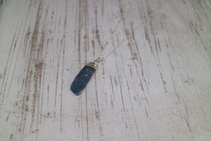 Kyanite Gemstone Silver Necklace