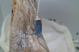 Kyanite Gemstone Silver Necklace