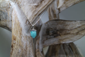 Amazonite Gemstone Silver Necklace