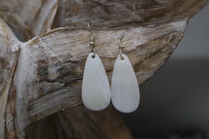 White mother of pearl sterling silver earrings