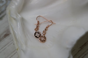 Rose gold cubic zirconia earrings