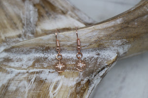 Rose gold cubic zirconia earrings