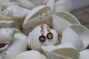 Rose gold cubic zirconia earrings