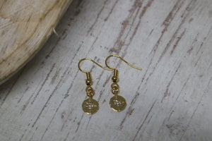 Gold cubic zirconia earrings