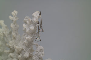 White opal sterling silver earrings