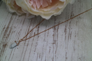 White Howlite Rose Gold Necklace