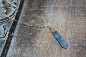 Kyanite Gemstone Gold Necklace