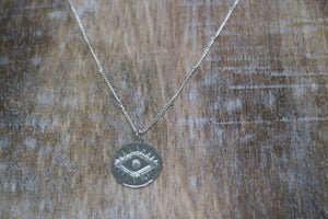 Silver evil eye of protection Necklace