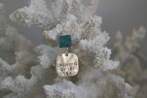 Amazonite Silver Necklace with charm