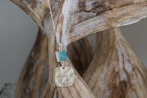 Amazonite Silver Necklace with charm
