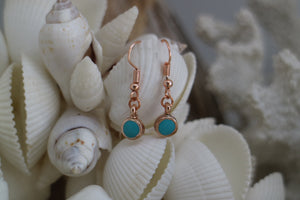 Rose gold plated earrings