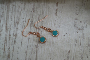 Rose gold plated earrings