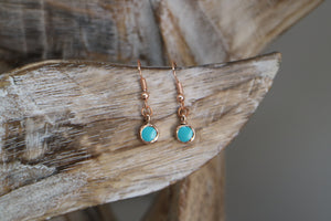 Rose gold plated earrings