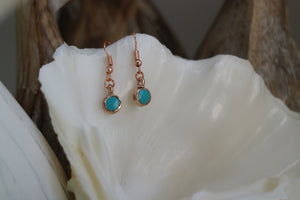 Rose gold plated earrings