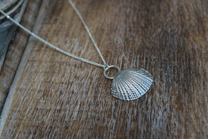 Silver Rhodium Shell Necklace