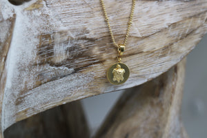 Bertie Necklace - Gold Turtle