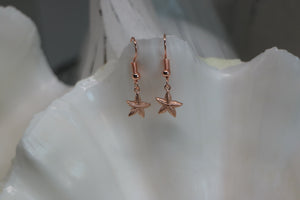 Rose Gold Starfish Earrings