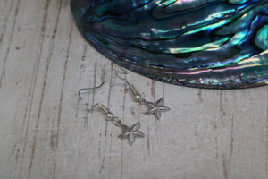 Silver Rhodium Starfish Earrings