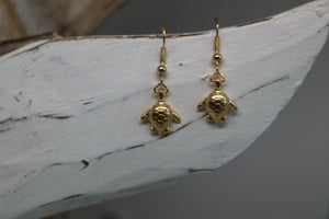 Gold Turtle Earrings
