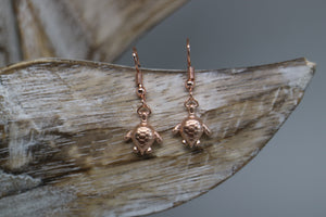 Rose Gold Turtle Earrings