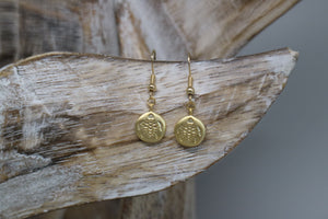 Gold Matte Turtle Earrings