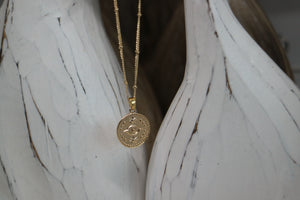 Gold Evil Eye of Protection Necklace