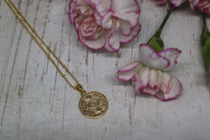 Gold Evil Eye of Protection Necklace