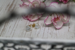 Fresh Water Pearl Gold Earring Studs