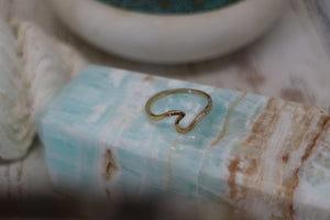 Gold plated wave ring
