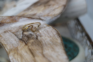 Gold plated wave ring