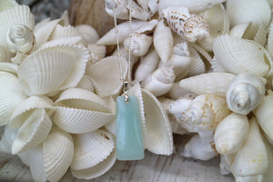 Amazonite gemstone silver necklace