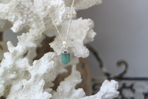 Amazonite Gemstone Silver Necklace