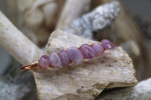 Amethyst rose gold cuff bangle