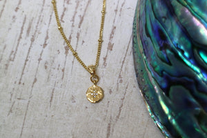 Children's gold and cubic zirconia star necklace