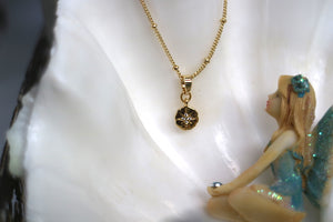 Children's gold and cubic zirconia star necklace
