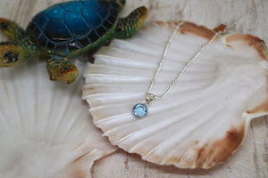Children's Aquamarine Silver Necklace