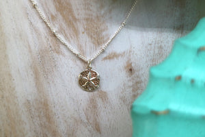 Children's sterling silver sand dollar shell necklace