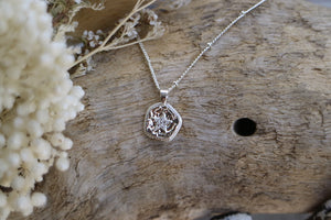 Children's silver cubic zirconia star necklace