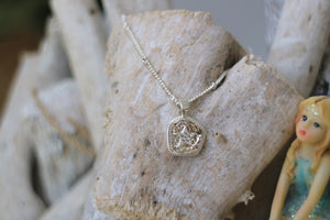 Children's silver cubic zirconia star necklace