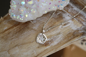 Children's silver cubic zirconia star necklace