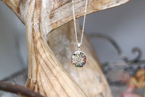 Children's silver mutli coloured cubic zirconia necklace