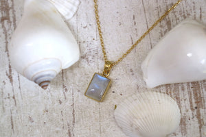 Moonstone gold necklace
