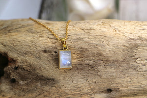 Moonstone gold necklace